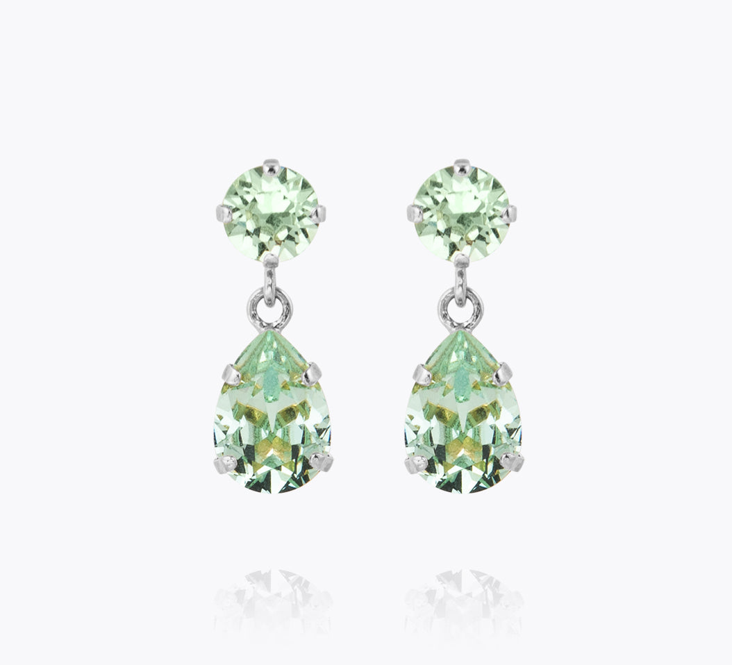 Caroline Svedbom - Mini Drop Earrings Chrysolite Rhodium