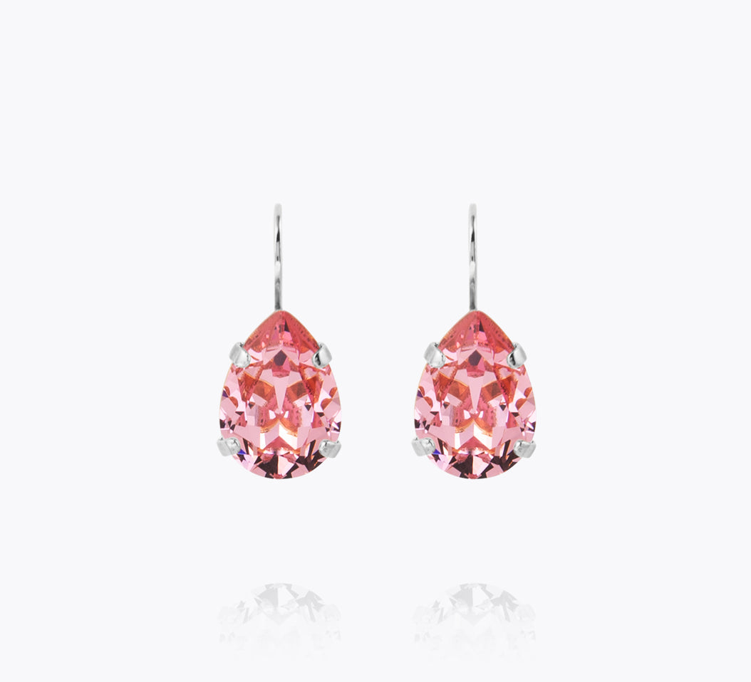 Caroline Svedbom - Mini Drop Clasp Earrings Light Rose Rhodium