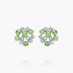 Caroline Svedbom - Kassandra Earrings Green Combo Rhodium