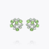 Caroline Svedbom - Kassandra Earrings Green Combo Rhodium