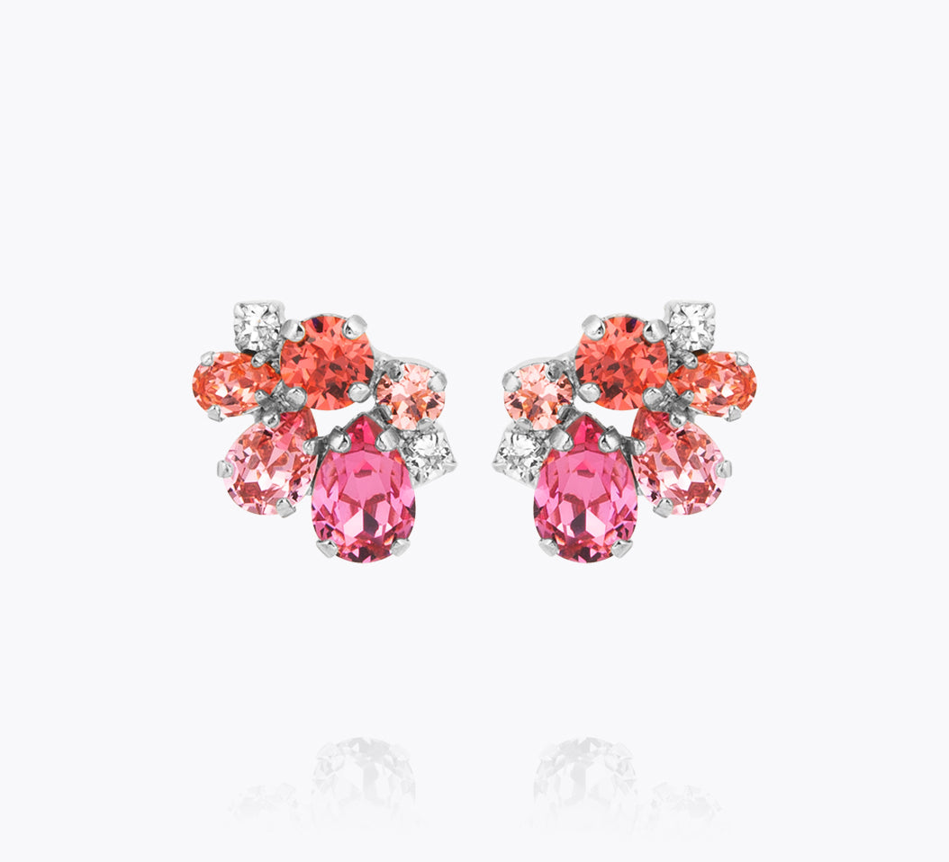 Caroline Svedbom - Katie Earrings Coral Combo Rhodium