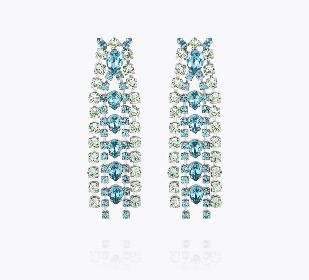 Caroline Svedbom - Mini Penelope Earrings Sea Breeze Combo Rhodium