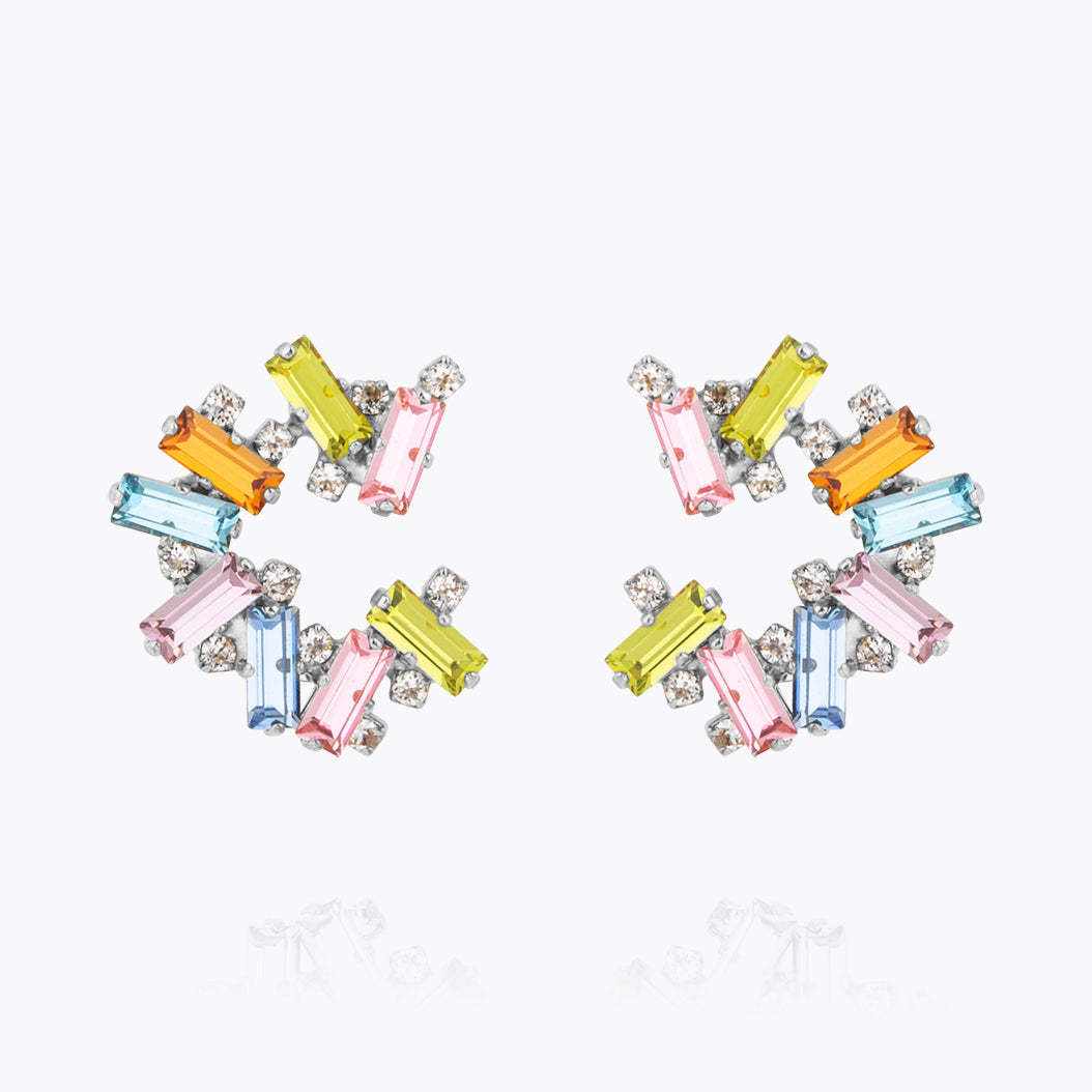 Caroline Svedbom - Gina Earrings Pastel Combo Rhodium