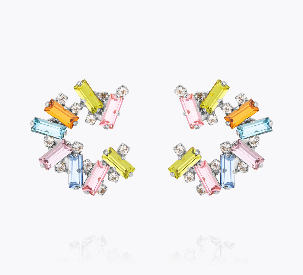 Caroline Svedbom - Gina Earrings Pastel Combo Rhodium