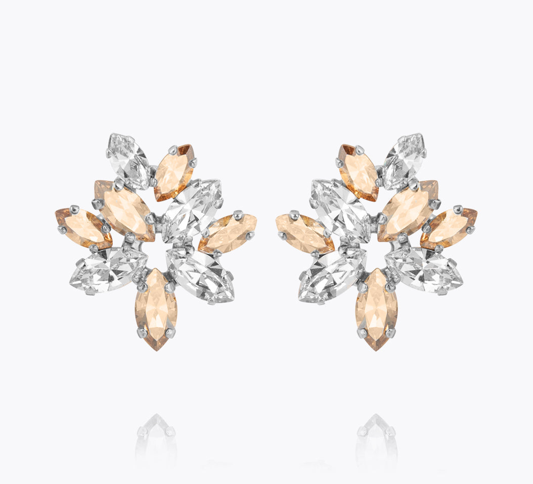 Caroline Svedbom - Melia Earcuff Crystal Golden Shadow Rhodium