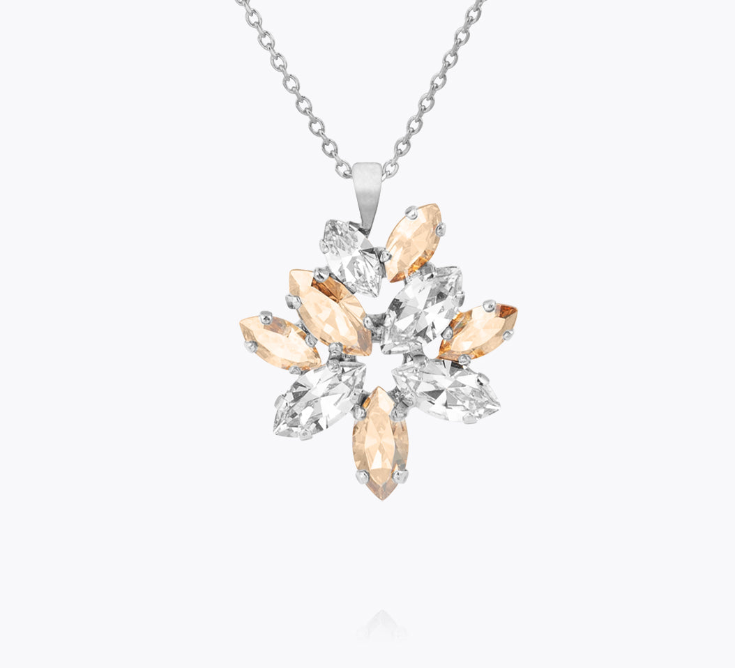Caroline Svedbom - Melia Necklace Crystal Golden Shadow Rhodium