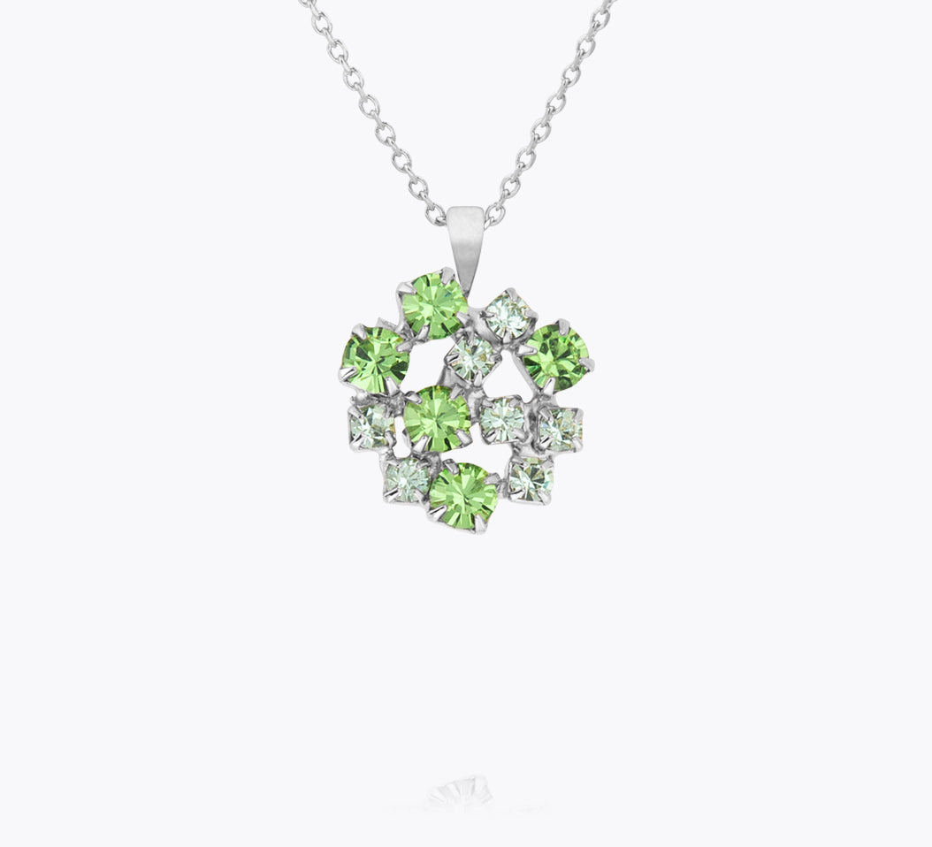 Caroline Svedbom - Kassandra Necklace Green Combo Rhodium