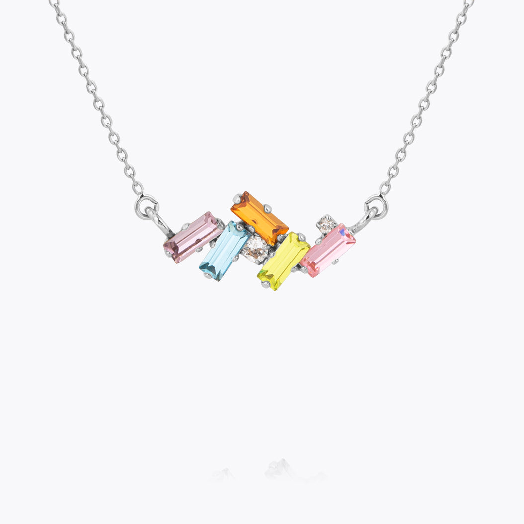 Caroline Svedbom - Nina Necklace Pastel Combo Rhodium