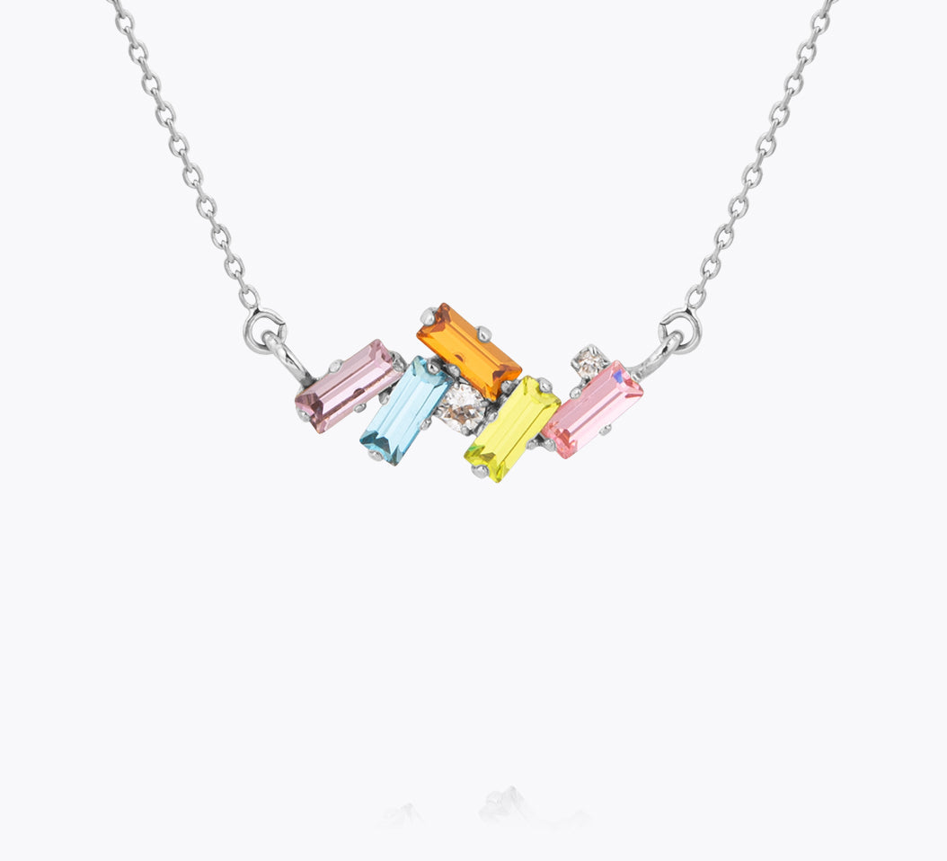 Caroline Svedbom - Nina Necklace Pastel Combo Rhodium