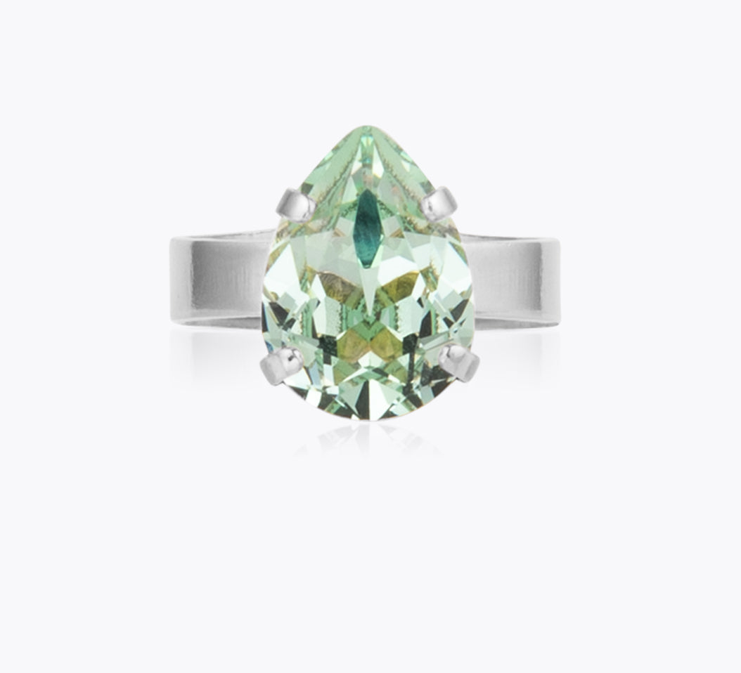Caroline Svedbom - Mini Drop Ring Chrysolite Rhodium