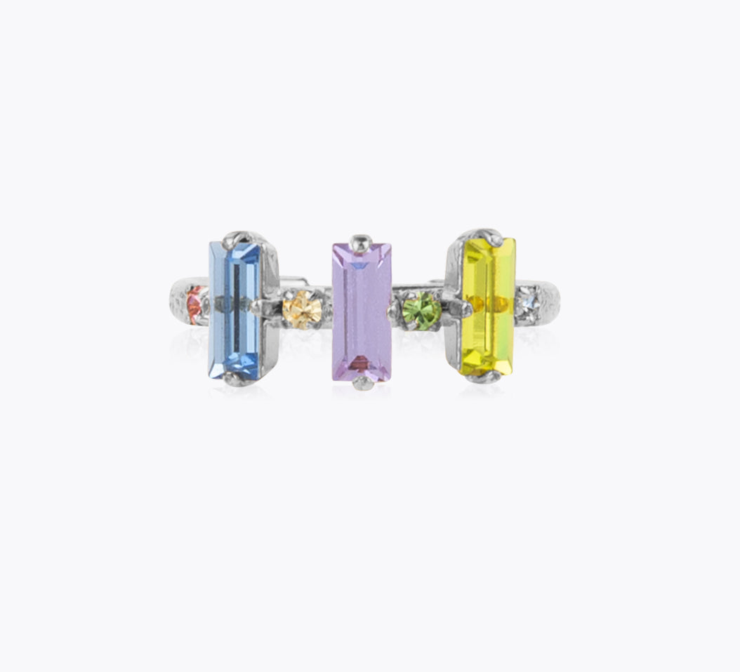 Caroline Svedbom - Nina Ring Pastel Combo Rhodium