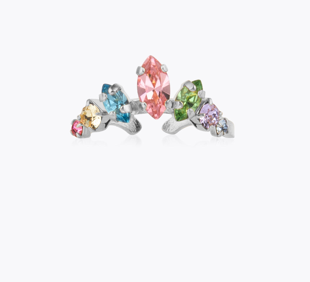 Caroline Svedbom - Luna Ring Pastel Combo Rhodium