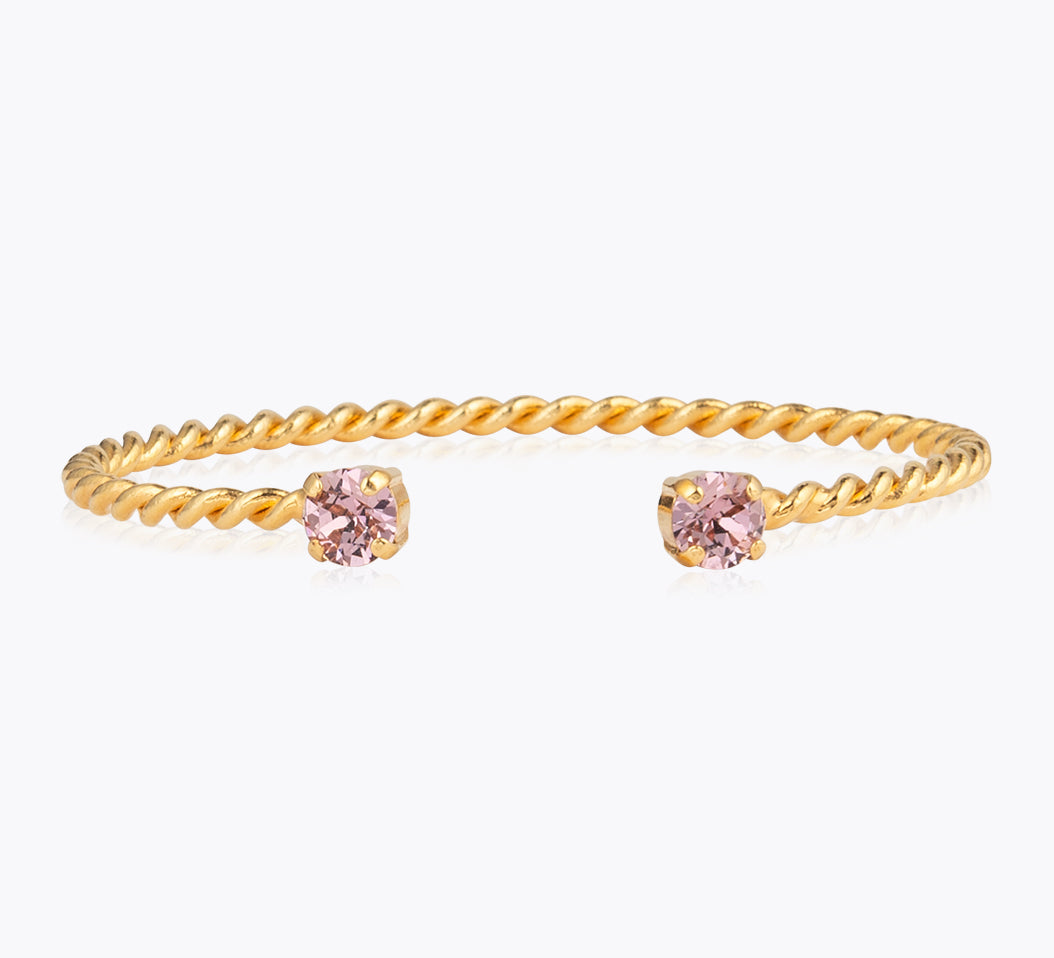 Caroline Svedbom - Mini Twisted Bracelet Light Amethyst Gold