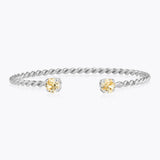 Caroline Svedbom - Mini Twisted Bracelet Jonquil Rhodium
