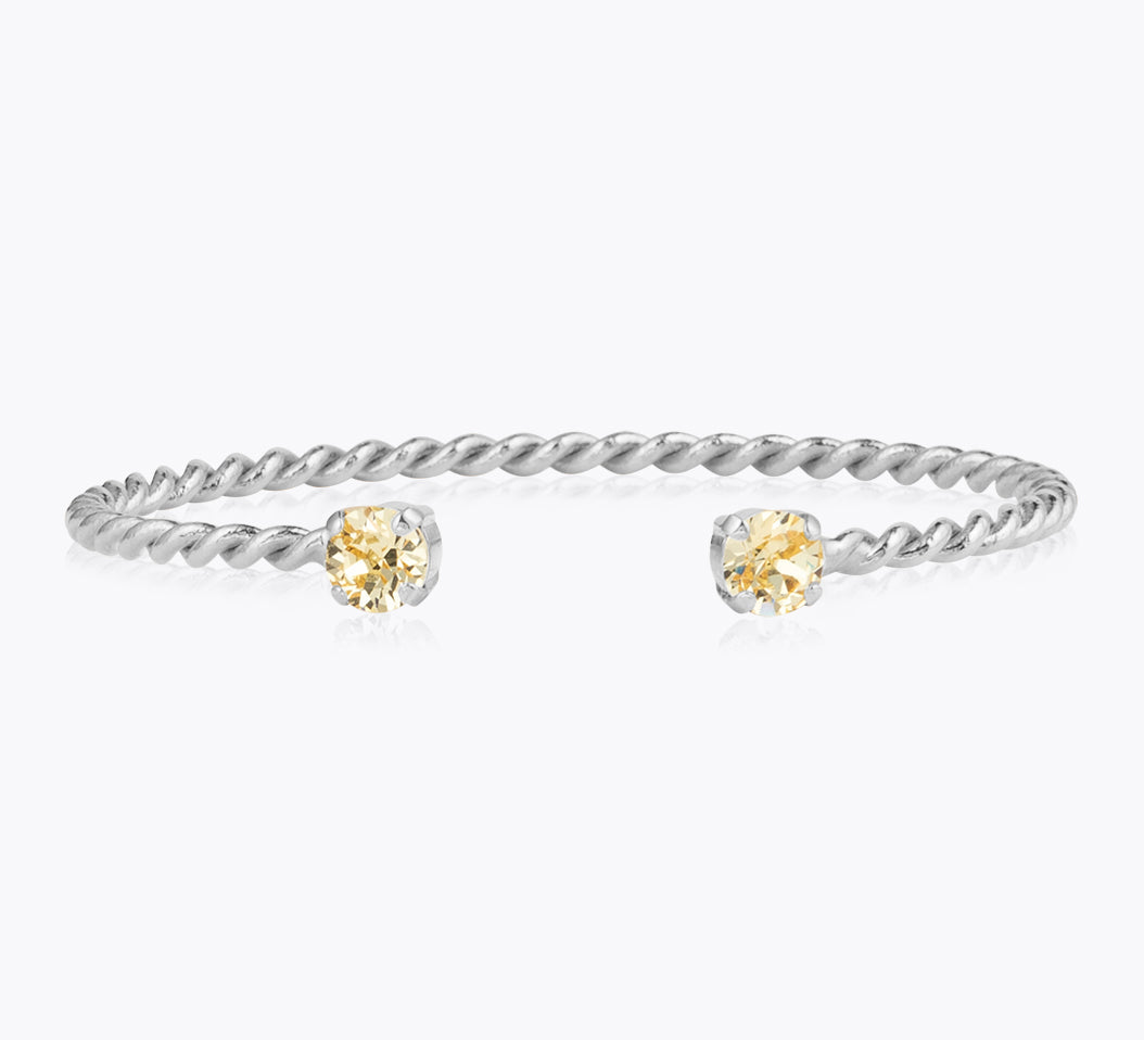 Caroline Svedbom - Mini Twisted Bracelet Jonquil Rhodium