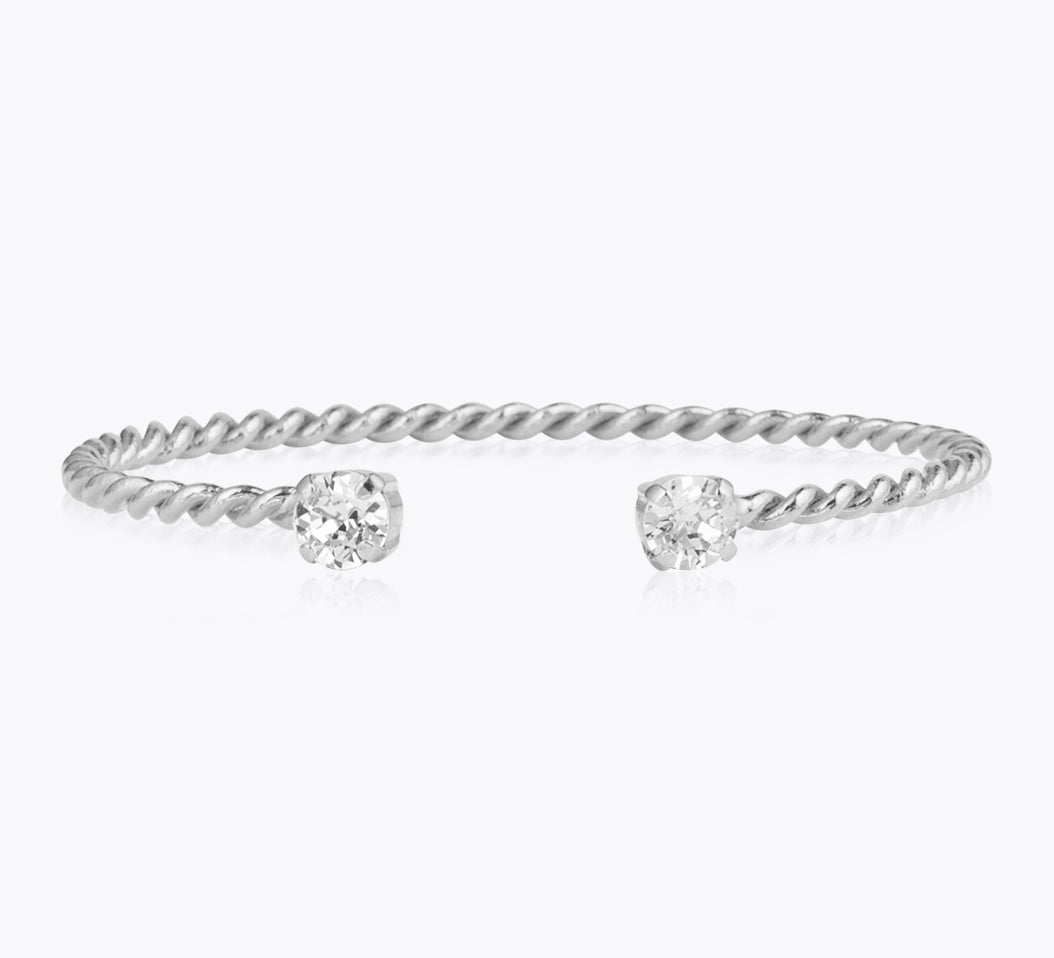 Caroline Svedbom - Mini Twisted Bracelet Crystal Rhodium