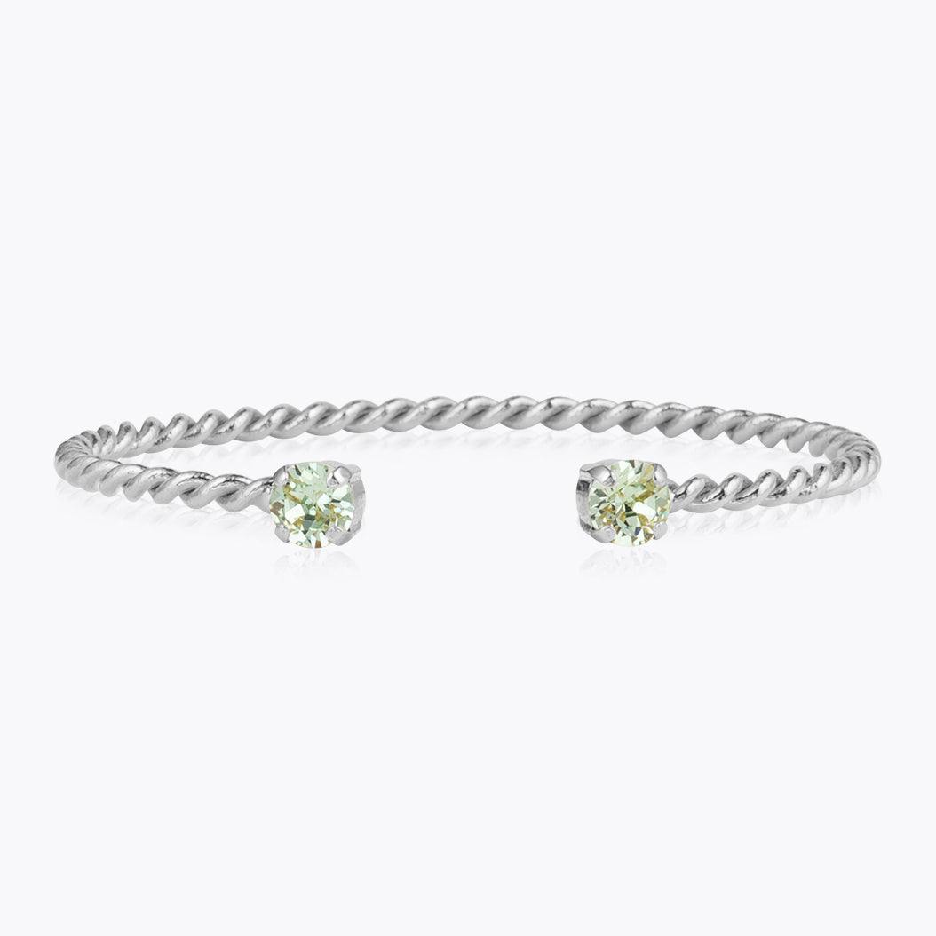 Caroline Svedbom - Mini Twisted Bracelet Chrysolite Rhodium