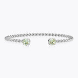 Caroline Svedbom - Mini Twisted Bracelet Chrysolite Rhodium