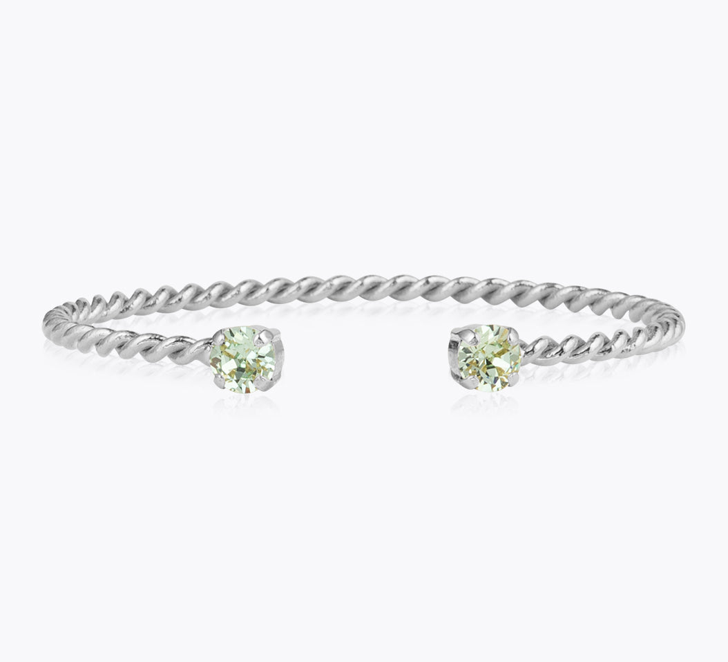 Caroline Svedbom - Mini Twisted Bracelet Chrysolite Rhodium