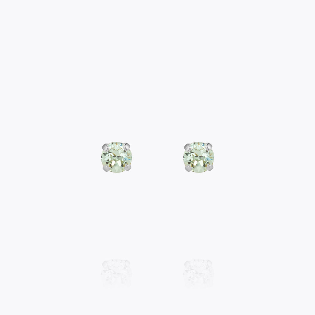 Caroline Svedbom - Mini Stud Earrings Chrysolite Rhodium