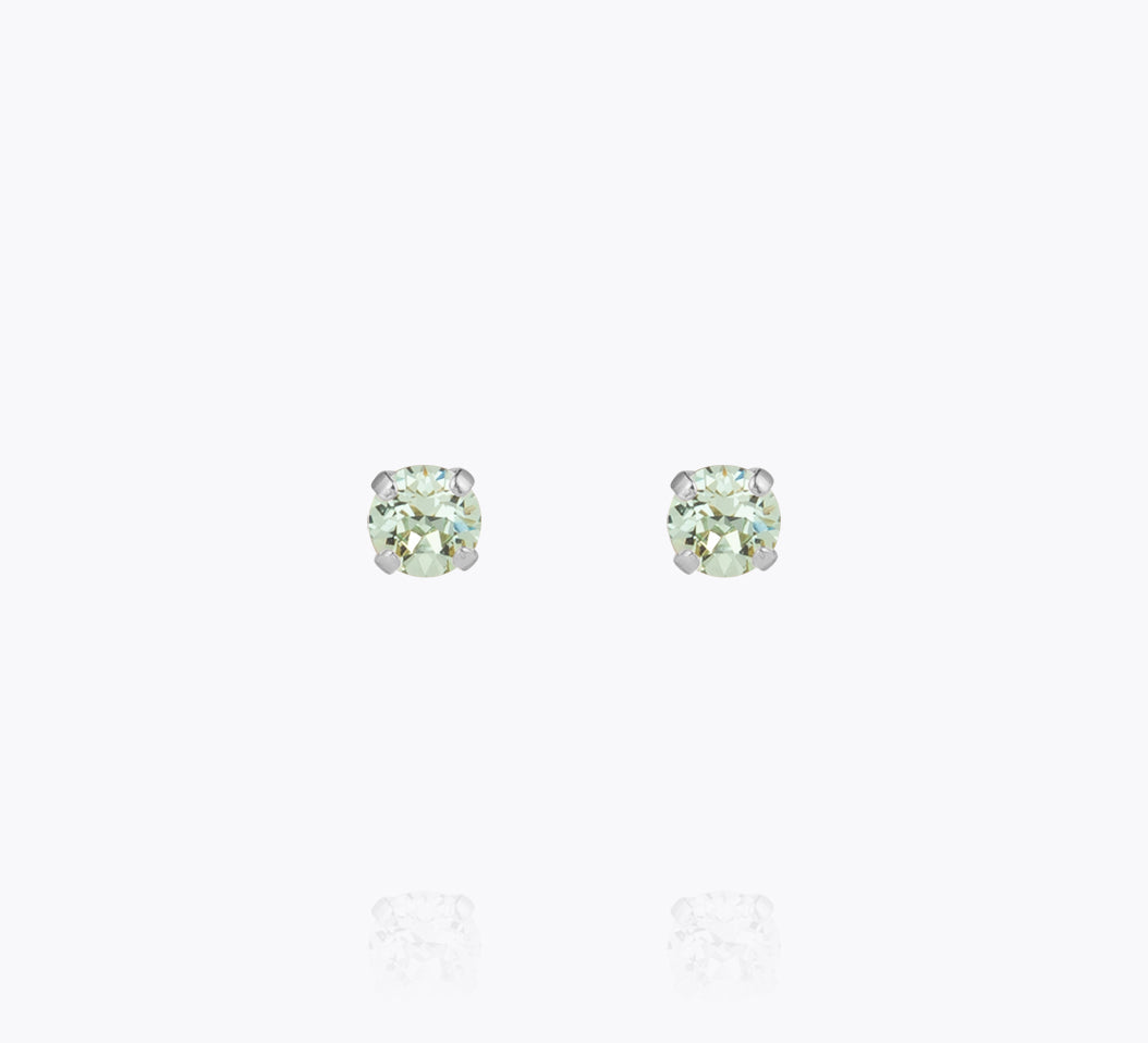 Caroline Svedbom - Mini Stud Earrings Chrysolite Rhodium