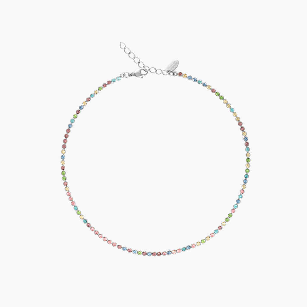 Caroline Svedbom - Siri Necklace Pastel Combo Rhodium