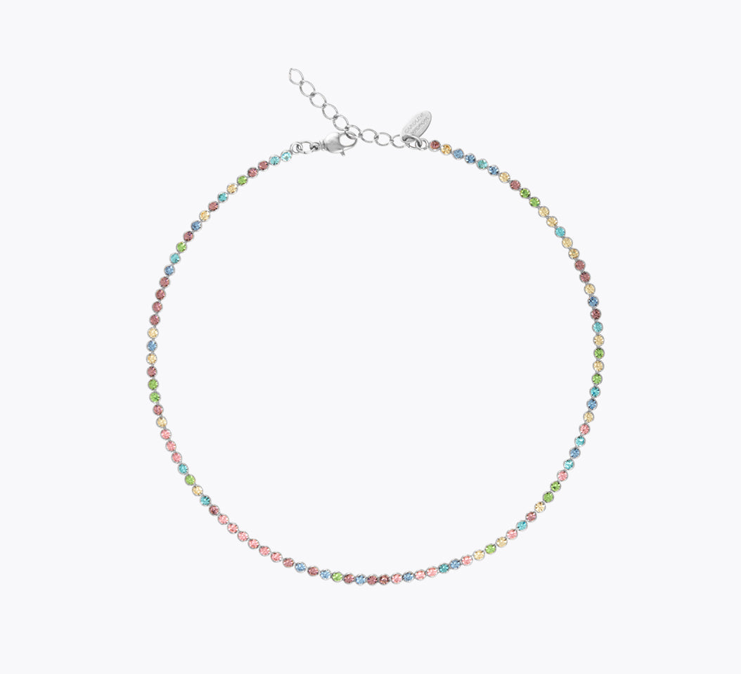 Caroline Svedbom - Siri Necklace Pastel Combo Rhodium