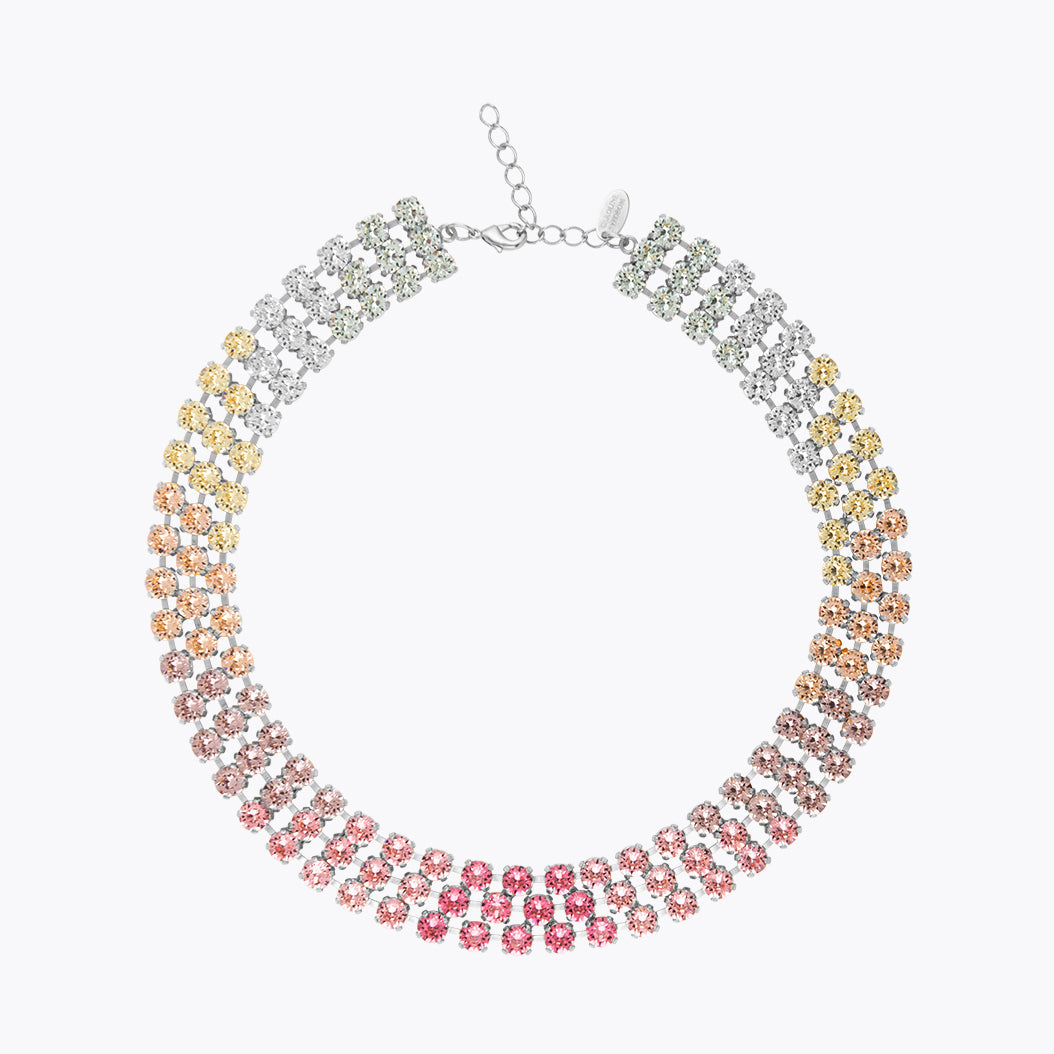 Caroline Svedbom - Rosanna Necklace Pastel Rainbow Combo Rhodium