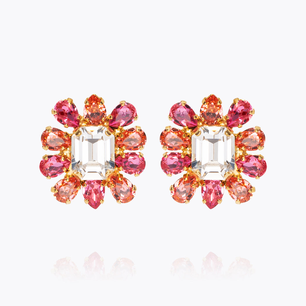 Caroline Svedbom - Peony Earrings Coral Combo Gold
