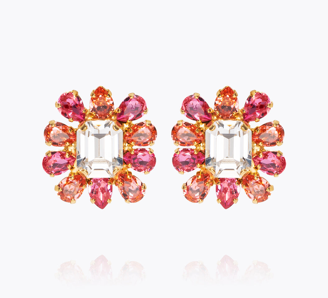 Caroline Svedbom - Peony Earrings Coral Combo Gold