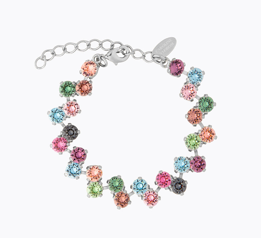 Caroline Svedbom - Fiona Bracelet Rainforest Combo Rhodium