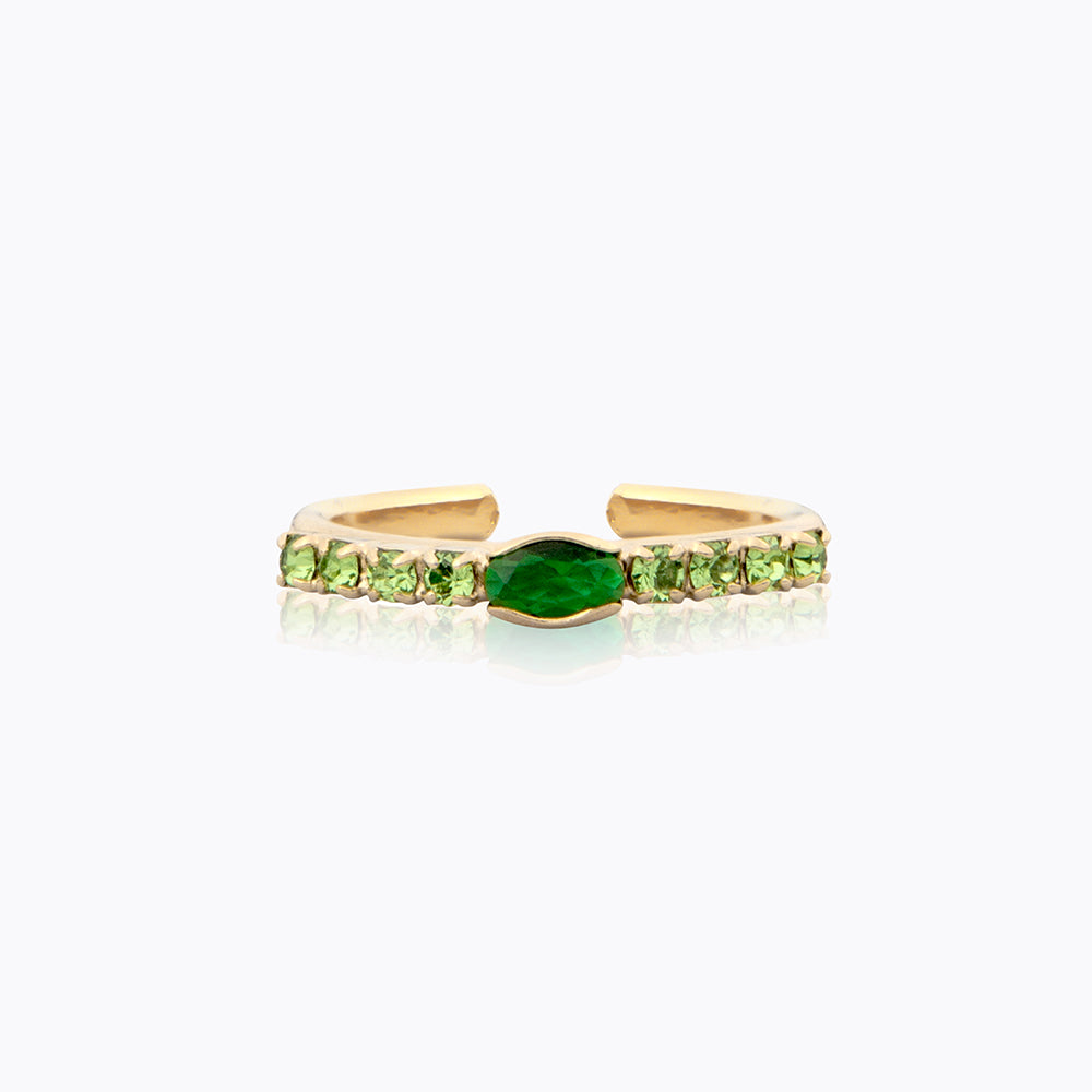 Caroline Svedbom - Tracy Ring Fern Green Gold
