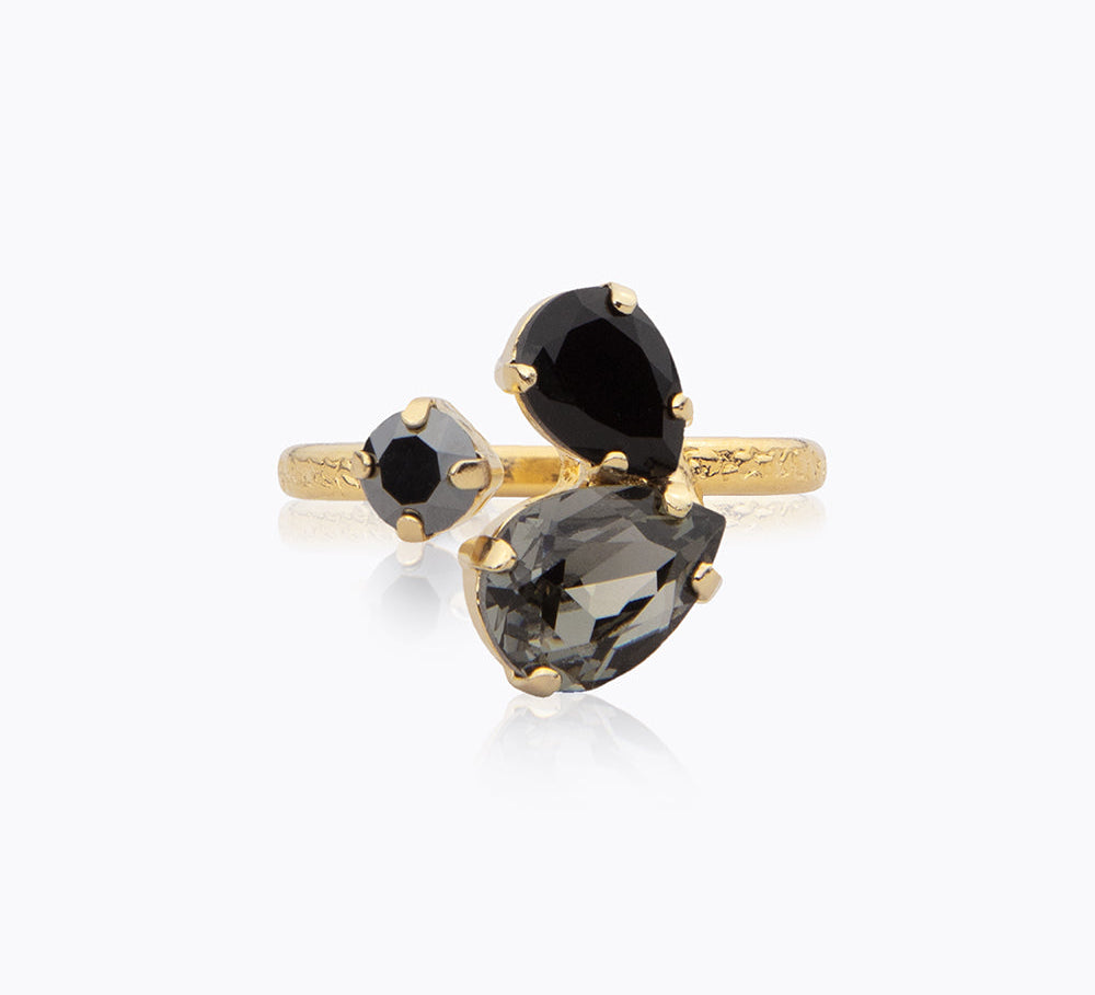 Caroline Svedbom - Alisia Ring Black Combo Gold