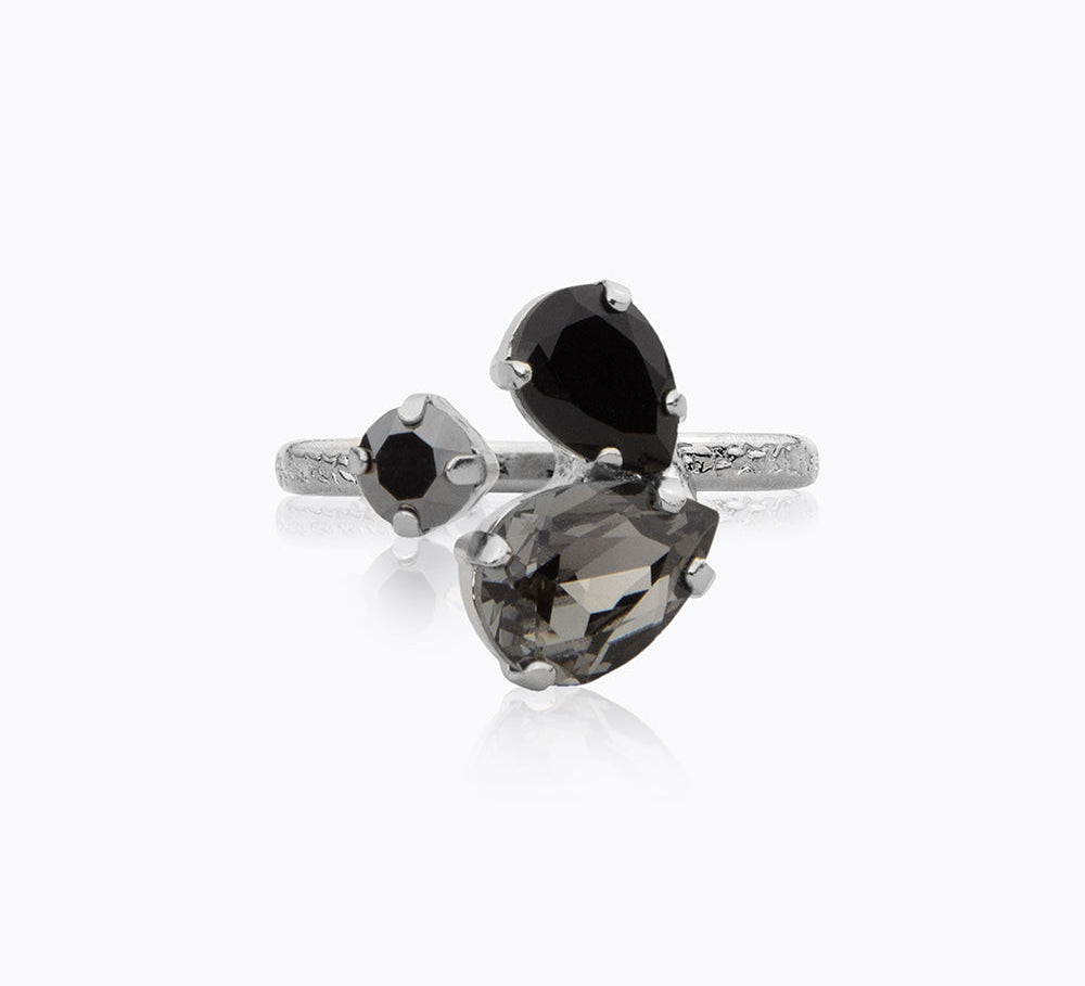 Caroline Svedbom - Alisia Ring Black Combo Rhodium