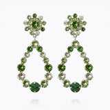 Caroline Svedbom - Grace Earrings Green Combo Rhodium