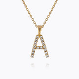 Caroline Svedbom - Mini Letter Necklace Letter A Gold