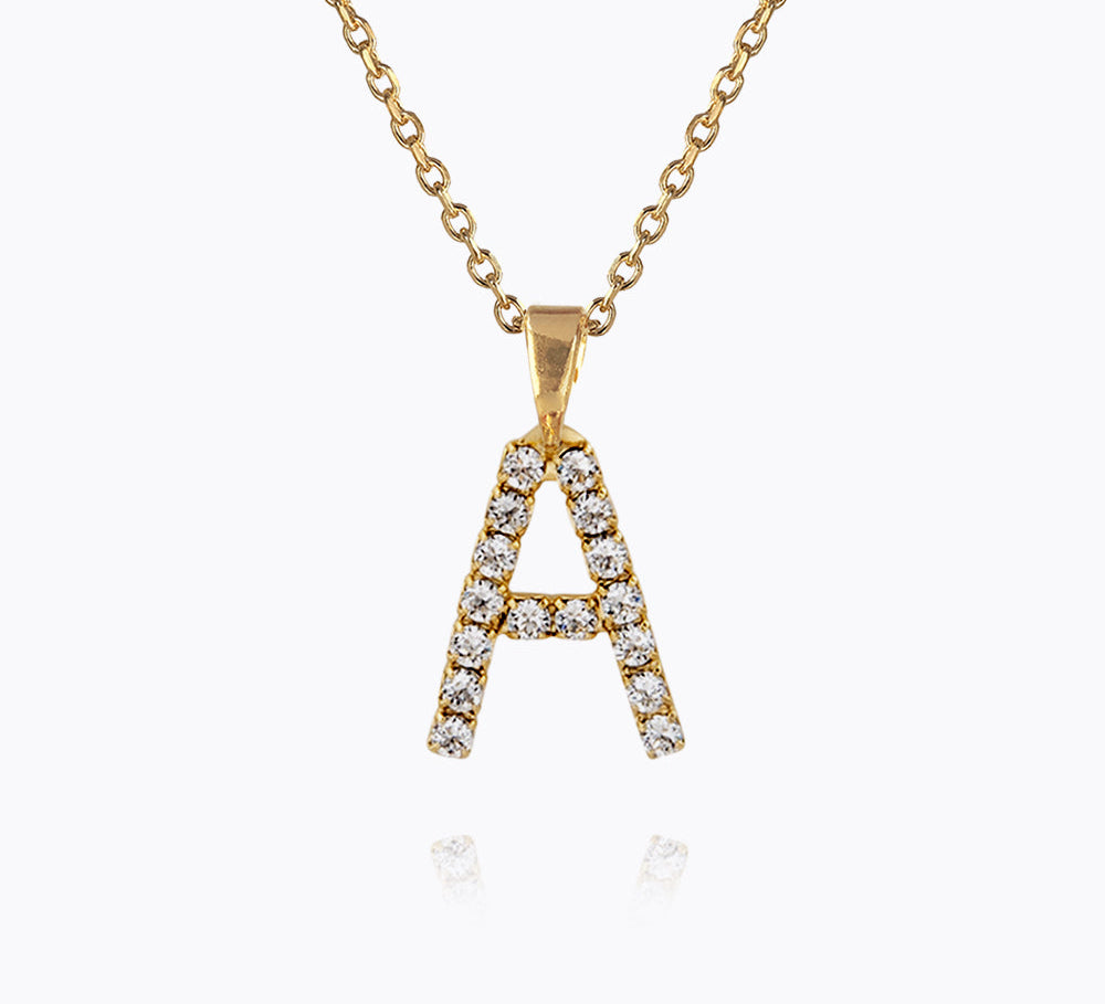 Caroline Svedbom - Mini Letter Necklace Letter A Gold