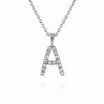 Caroline Svedbom - Mini Letter Necklace Letter A Rhodium