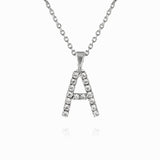 Caroline Svedbom - Mini Letter Necklace Letter A Rhodium