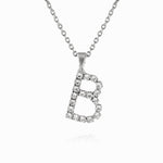 Caroline Svedbom - Mini Letter Necklace Letter B Rhodium