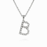 Caroline Svedbom - Mini Letter Necklace Letter B Rhodium