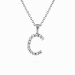 Caroline Svedbom - Mini Letter Necklace Letter C Rhodium