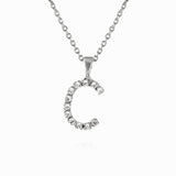 Caroline Svedbom - Mini Letter Necklace Letter C Rhodium