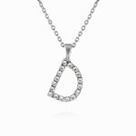 Caroline Svedbom - Mini Letter Necklace Letter D Rhodium