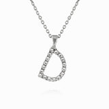 Caroline Svedbom - Mini Letter Necklace Letter D Rhodium