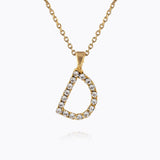 Caroline Svedbom - Mini Letter Necklace Letter D Gold