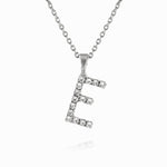 Caroline Svedbom - Mini Letter Necklace Letter E Rhodium