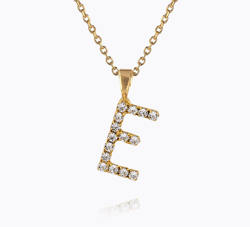 Caroline Svedbom - Mini Letter Necklace Letter E Gold