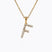 Caroline Svedbom - Mini Letter Necklace Letter F Gold