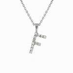 Caroline Svedbom - Mini Letter Necklace Letter F Rhodium